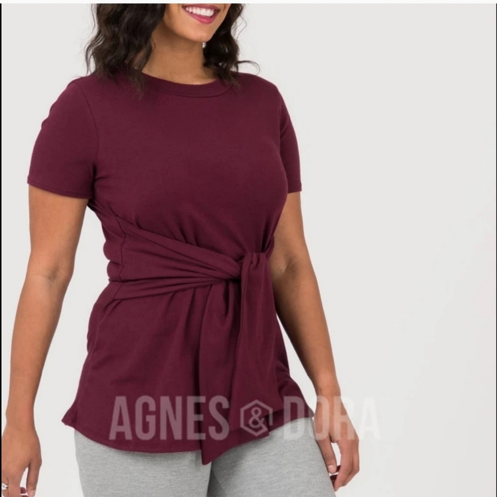 Agnes & Dora Tie Front Top